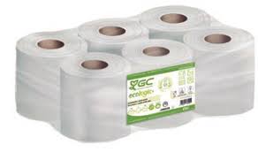 BOBINA SECAMANOS GC ECO BLANCO 2C 110M 450S FARDO 6 ROLLOS