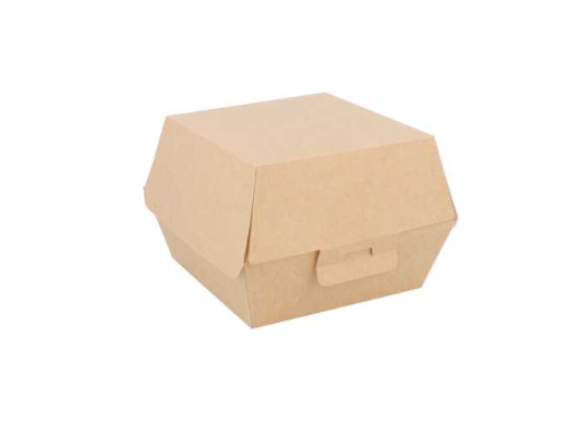 CAJA HAMBURGUESA 144X136X92 MM NATURAL CARTÓN ONDULADO CJ 500 UD