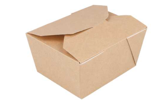 CAJA AMERICANA MICROONDABLE CARTÓN ONDULADO NATURAL 780ML 11.3X9X6.3CM CJ 500UD