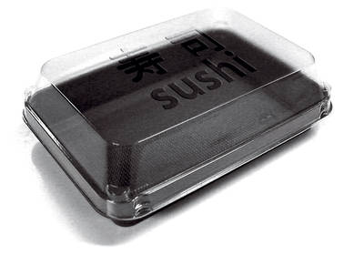 CAJA SUSHI 19X13X5CM DUNI CJ 200UD