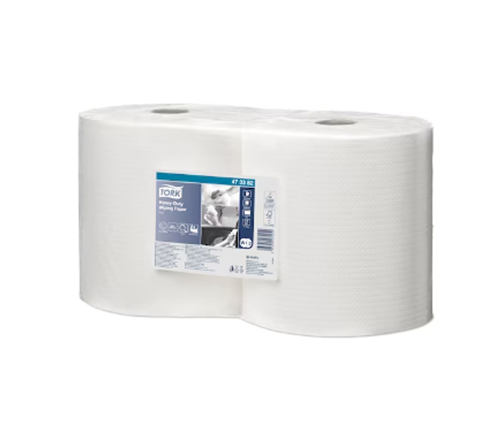 BOBINA INDUSTRIAL TORK AIRLAID BLANCO 1C 117M 350S FARDO 2 ROLLOS