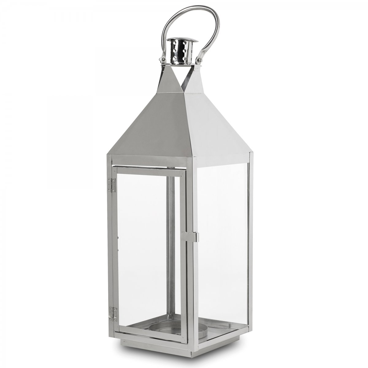 FAROL 18X53 METAL Y VIDRIO PLATA THEA DUNI CJ 2UD