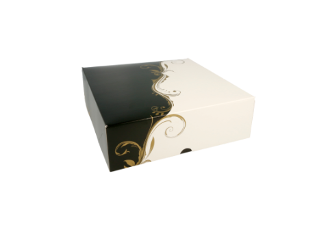 CAJA PASTELERÍA CUADRADA SIN VENTANA 23X23X7.5CM PQ 50UD