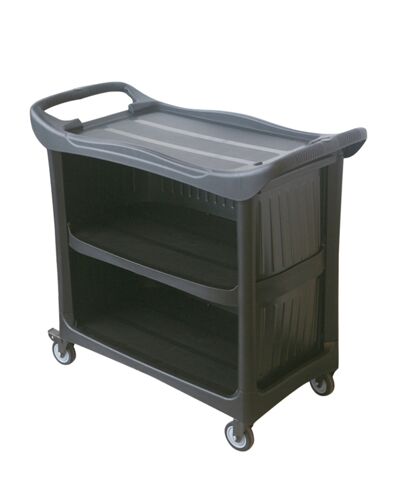 CARRO CAMARERA BLACK CERRADO 3 LADOS 3 BANDEJAS 53X112X94 CM.