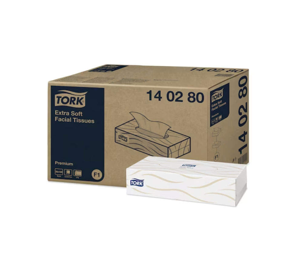 PAÑUELOS TISÚ TORK FACIALES ESTUCHE PQ 100UD CJ 30