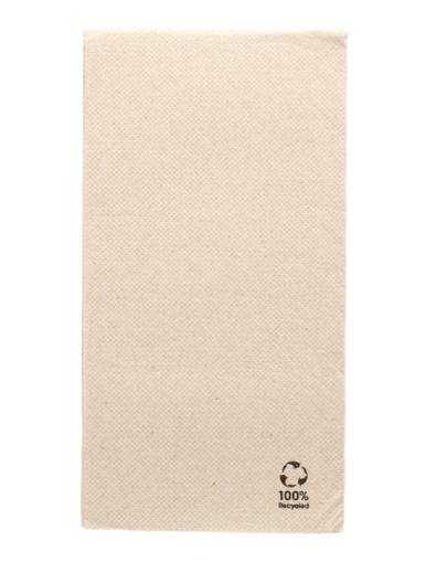 SERVILLETA PUNTA PUNTA BEIGE RECLICLADA 40X40CM 1/8 2C CJ 1200UD