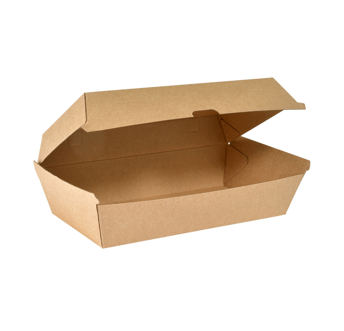 CAJA MENÚ LARGE CARTÓN MARRÓN 205X107X79MM CJ 180UD