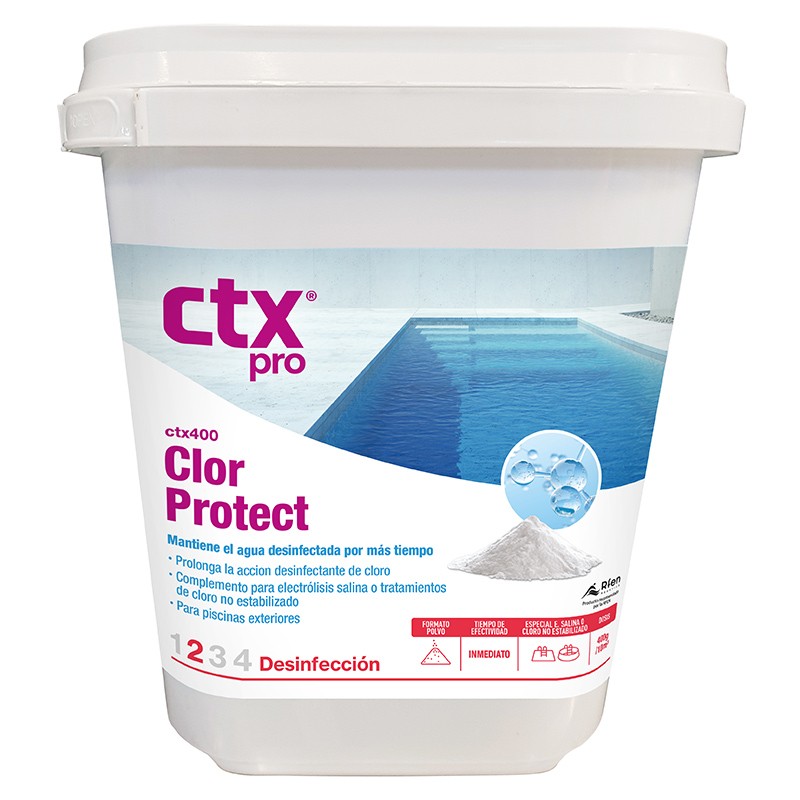 ESTABILIZANTE DE CLORO CLOR PROTECT CTX-400 CUBO 4.5KG
