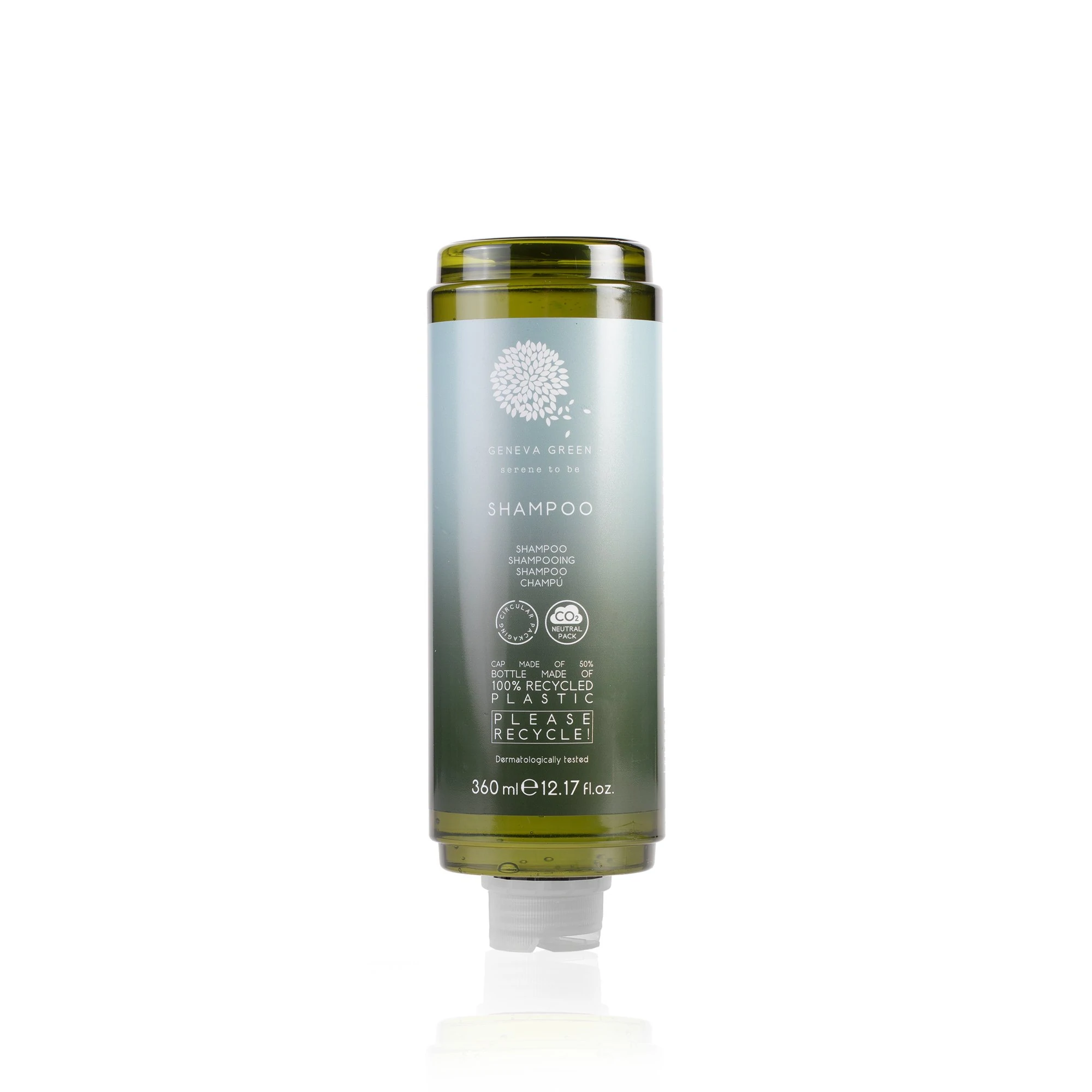 CHAMPÚ GENEVA GREEN BOTELLA 360ML CJ 18UD