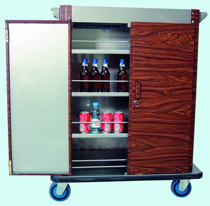 CARRO REPOSICIÓN BEBIDAS BASE Y ESTANTES ACERO INOX. 92X56X120 CM MOD.1260