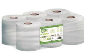 BOBINA SECAMANOS CLEAN & CLEVER ECO BLANCO 2C 143M 477S FARDO 6 ROLLOS