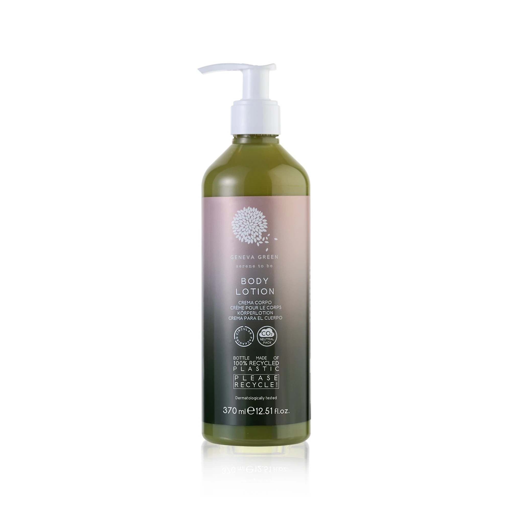 CREMA HIDRANTANTE GENEVA GREEN PUMO NO RELLENABLE 370ML CJ 18UD