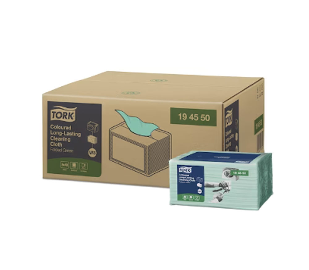 PAÑO TORK LARGA DURACIÓN W8 VERDE 30X38 PQ 40UD