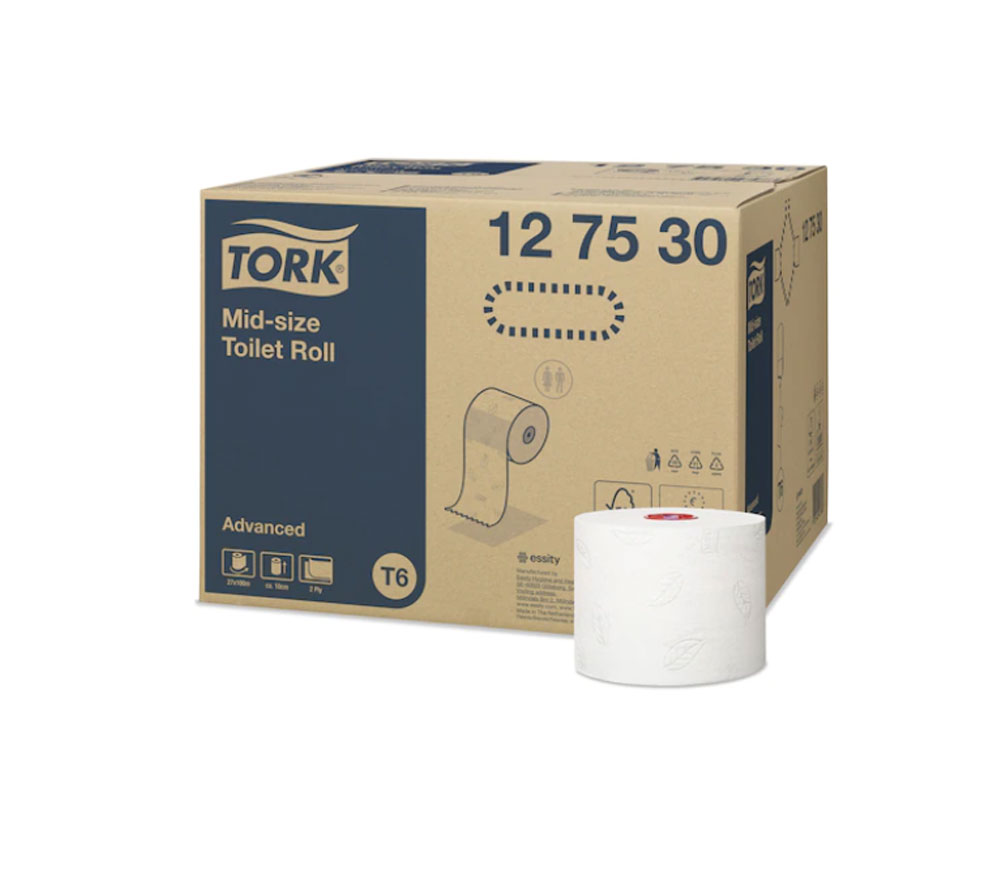 HIGIÉNICO INDUSTRIAL TORK MID-SIZE 2C 100M ADVANCED T6 CJ 27 ROLLOS