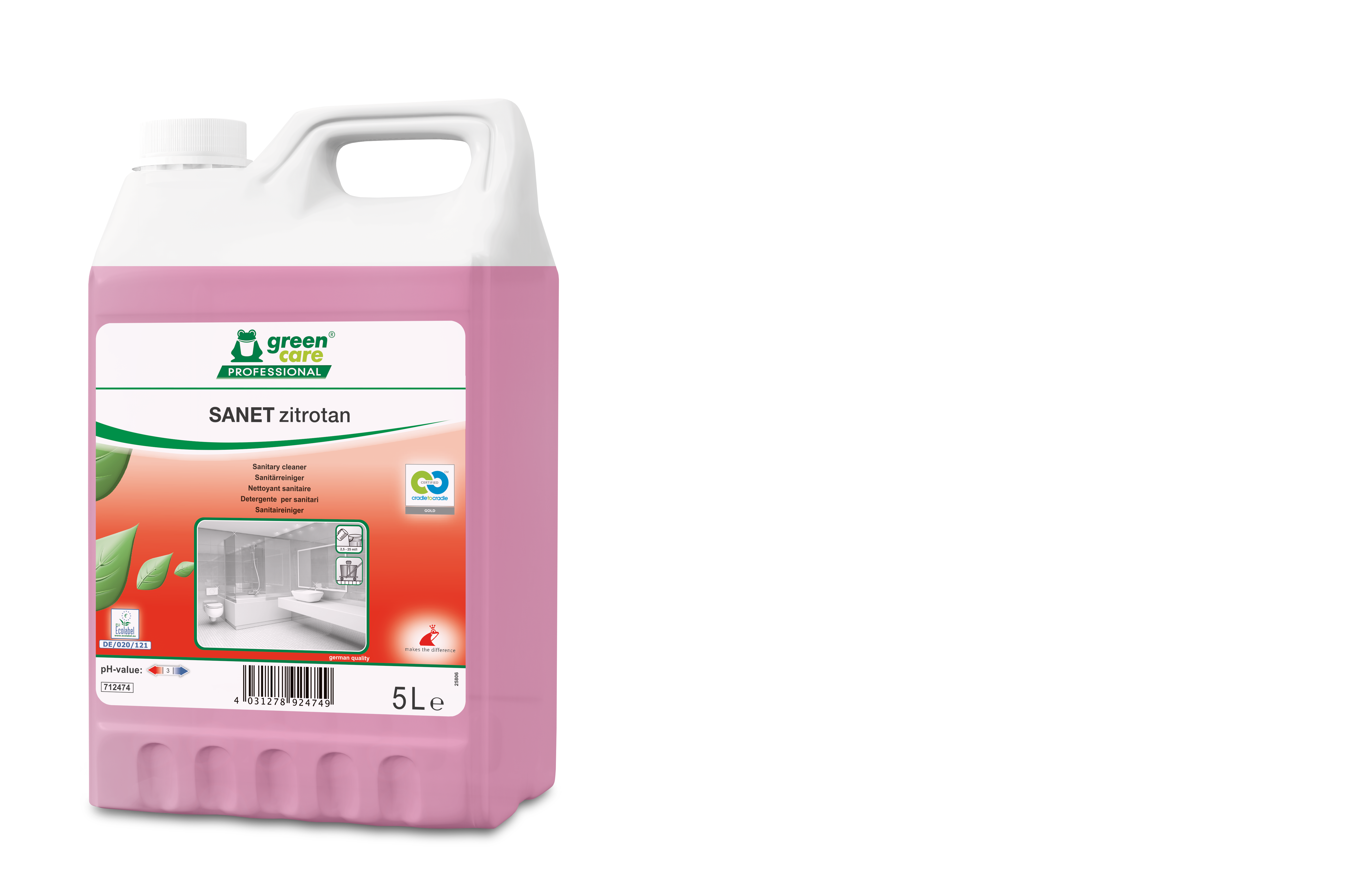 LIMPIADOR SANITARIOS LIMON SANET ZITROTAN, GFA 5L.