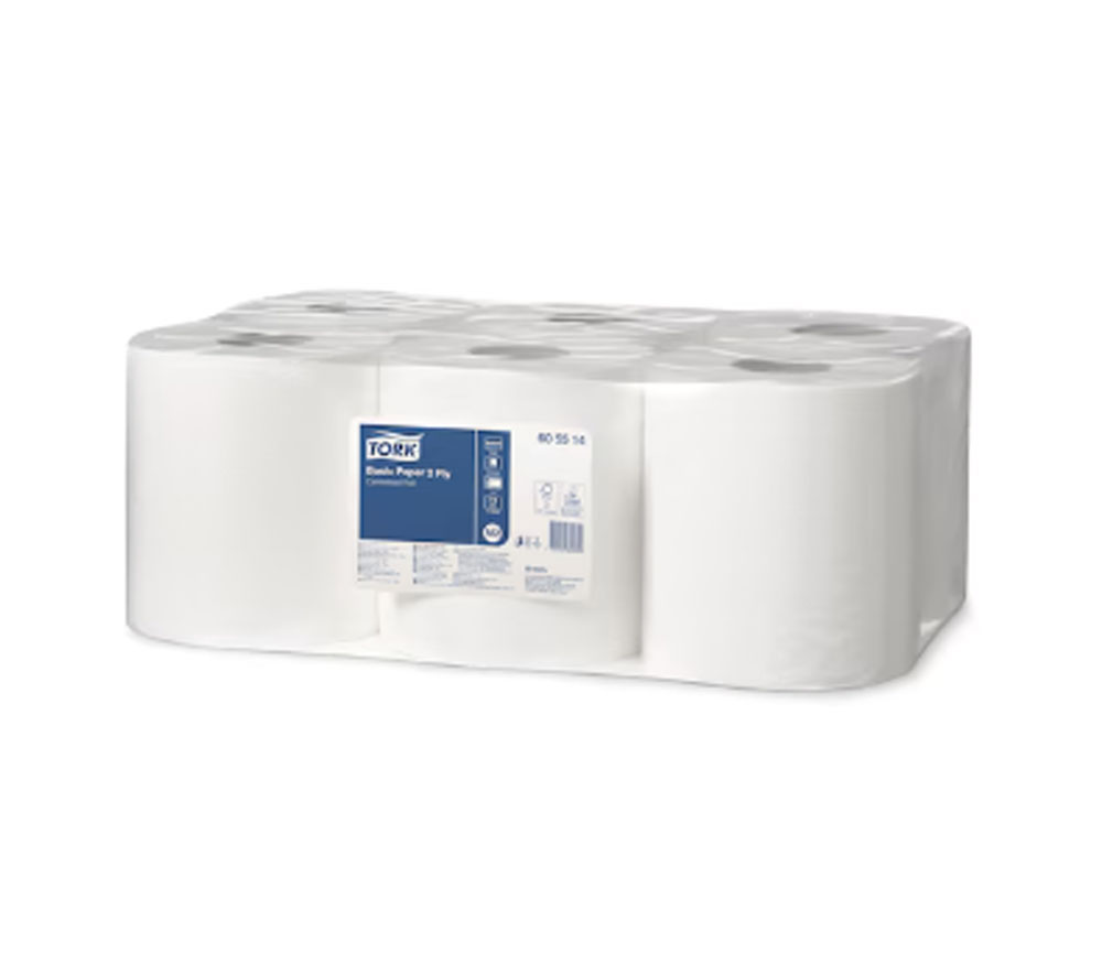 BOBINA SECAMANOS TORK 2C BLANCO 166M 474S FARDO 6 ROLLOS