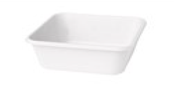CAJA CUADRADA BAGAZO BLANCO 900ML 155X155X53MM PQ 40UD