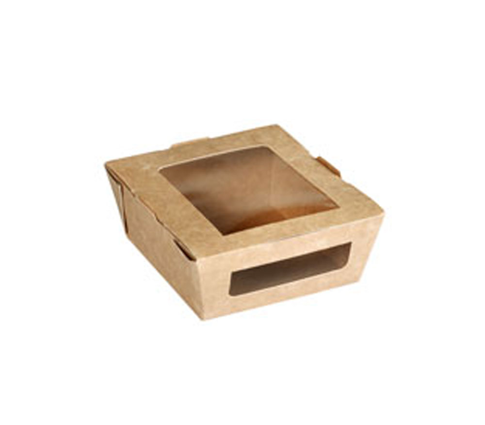 CAJA CON ABERTURA CARTÓN PLA MARRÓN 450ML 120X110X45MM CJ 200UD