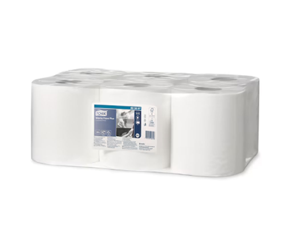 BOBINA SECAMANOS TORK PLUS BLANCO 2C 120M 343S FARDO 6 ROLLOS